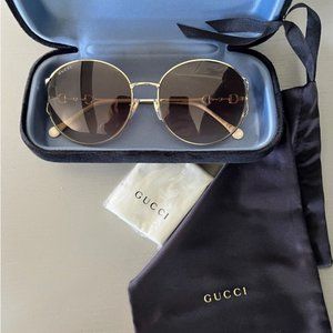 Gucci Gold Rimmed Sunglasses